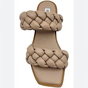 Steve Madden Women's Spain Sandal Taupe Size 7 Brown Slip On Sandals